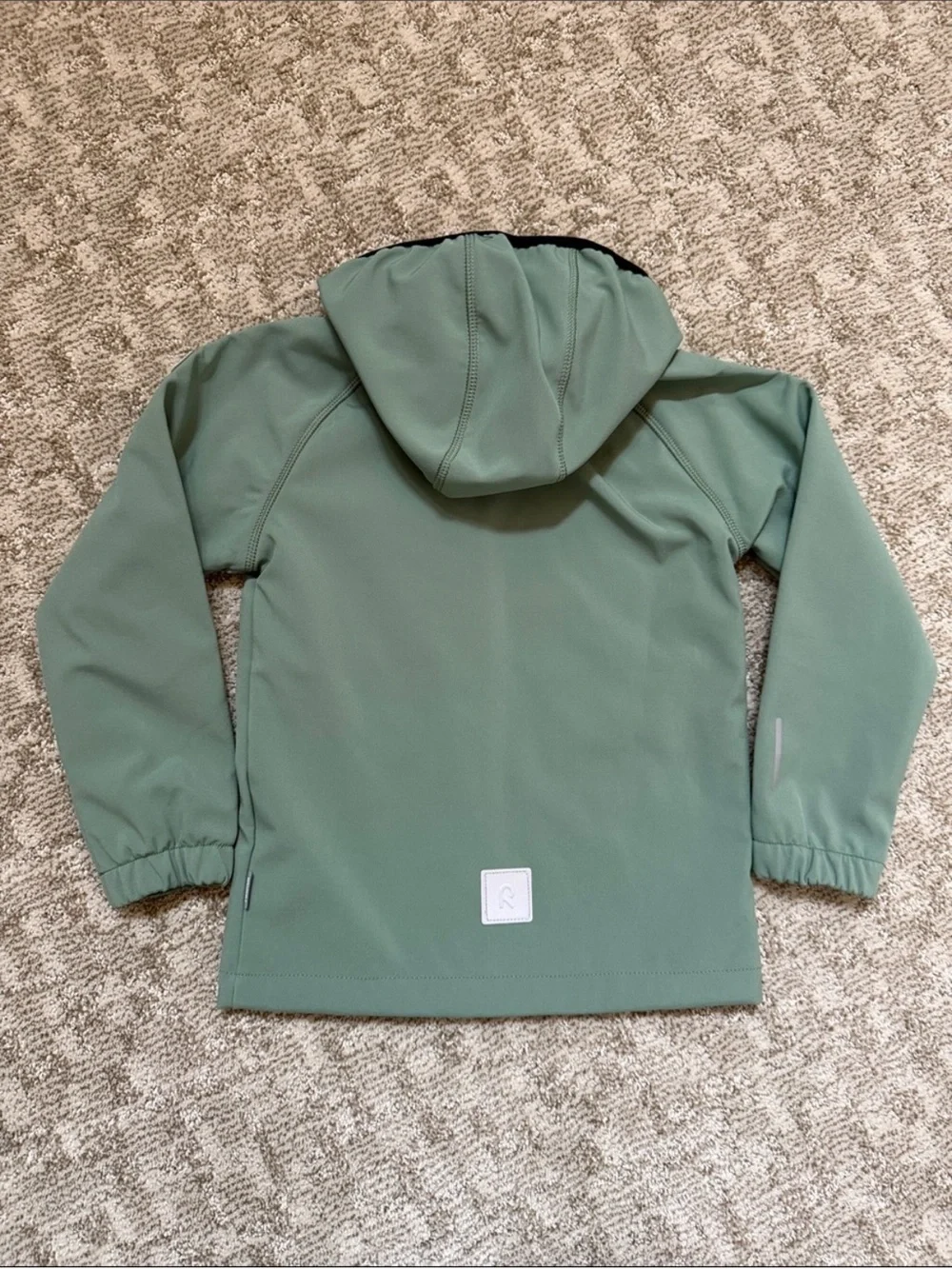 Reima Kids' Green Vantti Soft Shell Fleece-Lined Waterproof Jacket—5Y